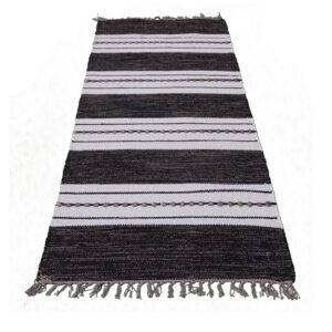 Black Cotton Handloom Yoga Mat