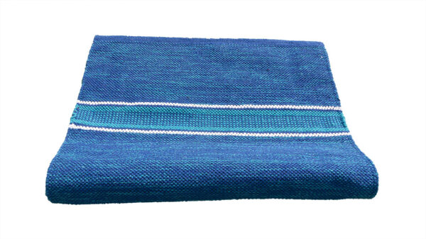 Cotton Handloom Yoga Mat ( Blue ) - Dot Golis